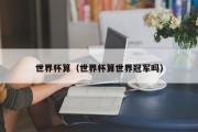 世界杯算（世界杯算世界冠军吗）