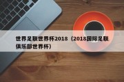 世界足联世界杯2018（2018国际足联俱乐部世界杯）